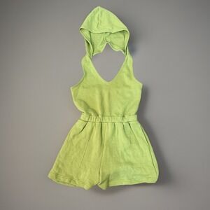 Free People Green Hooded Swim Coverup Romper